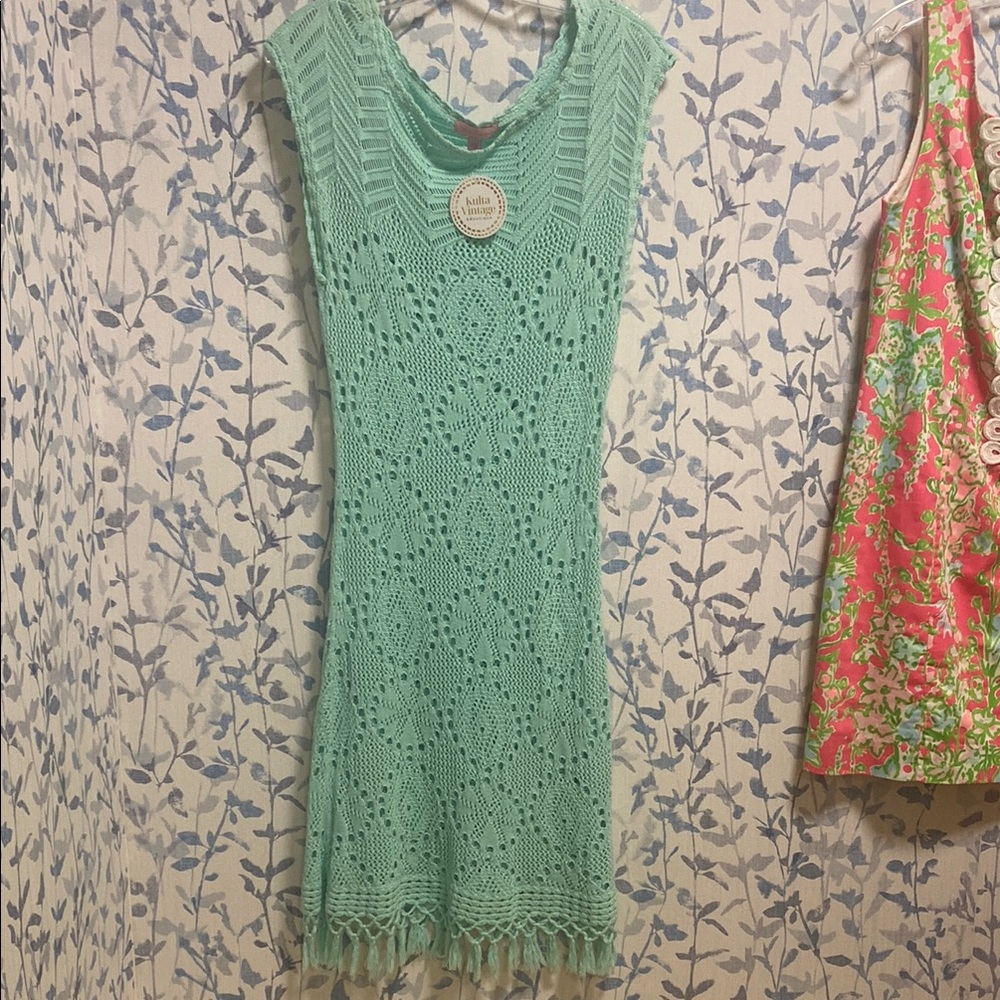Lilly Pulitzer Mint Green Crochet Top